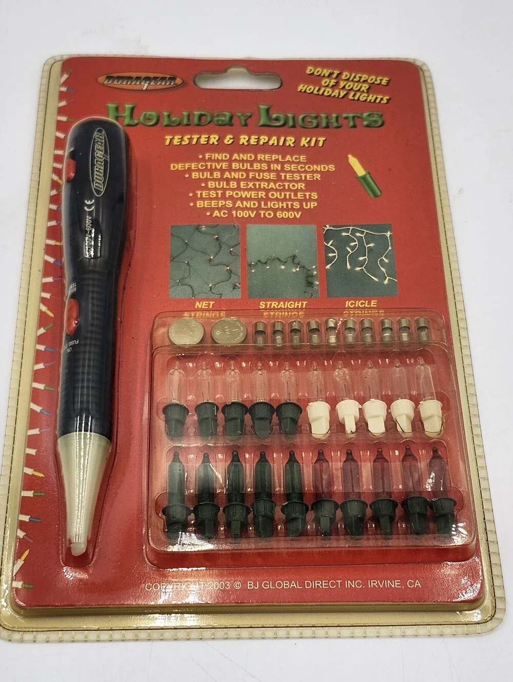NEW Duragear Holiday Christmas Lights Tester Repair Tool And Tester.